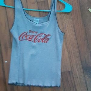 A gray coka cola tang top